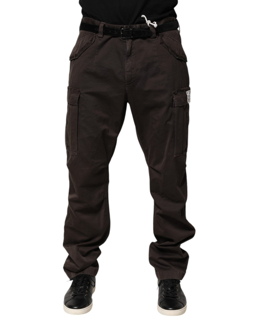 Dolce & Gabbana Brown Cotton Stretch Cargo Men's Pants Trousers
