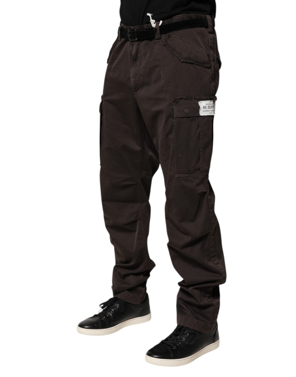 Dolce & Gabbana Brown Cotton Stretch Cargo Men's Pants Trousers