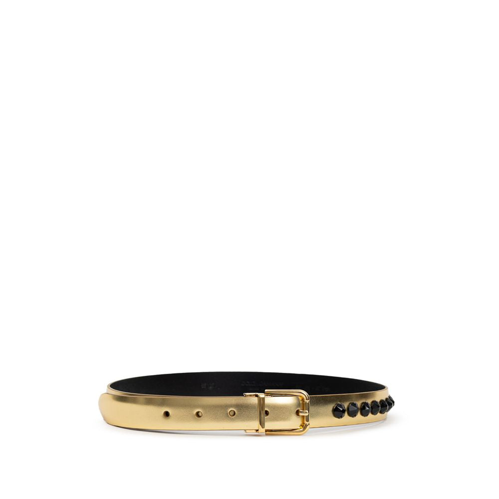 Dolce & Gabbana Regular Golden Leather Belt