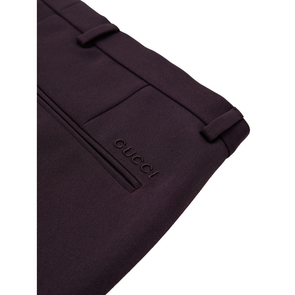 Gucci Elegante Woll-Hose in Bordeaux