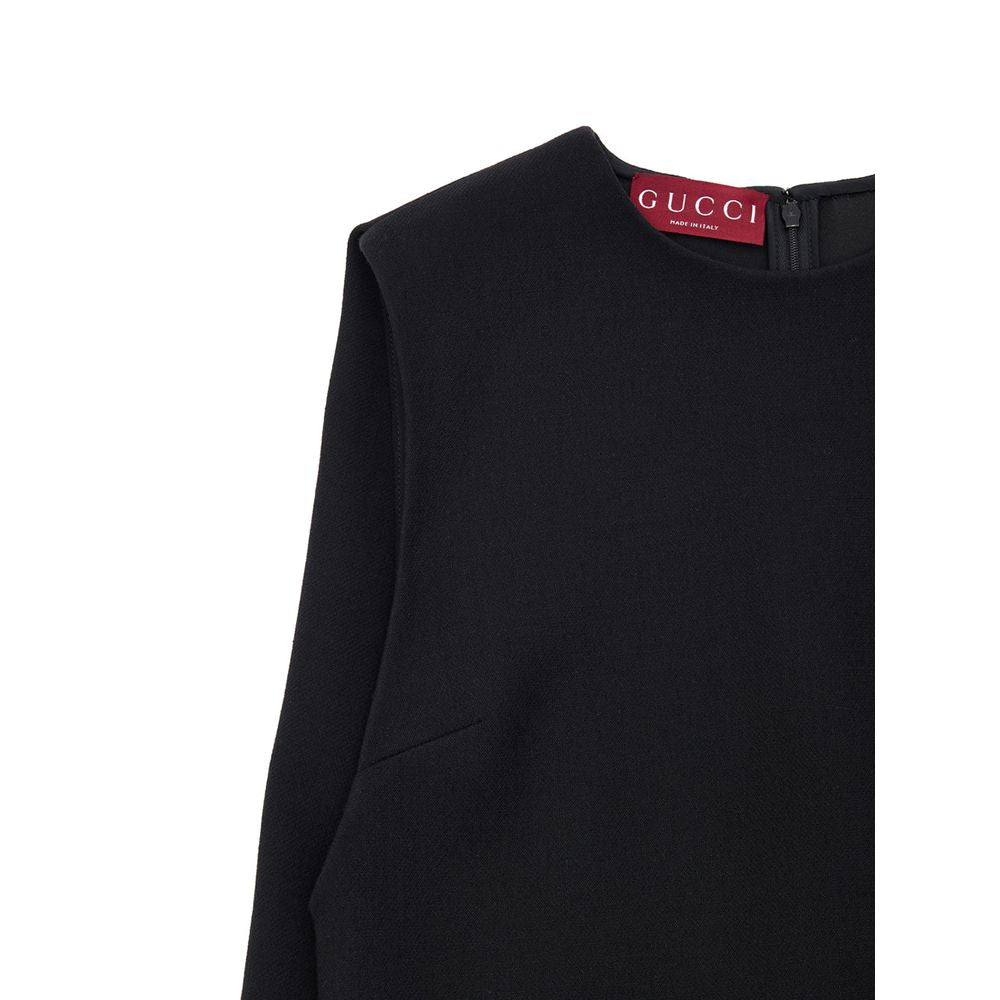 Gucci Schwarzes Wollkleid für den Alltag