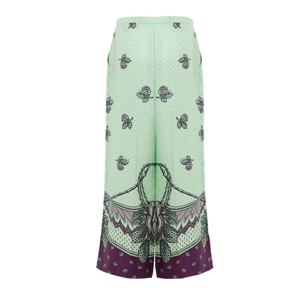 Gucci Green Silk Everyday Trousers