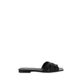 Saint Laurent Schwarze Bos Taurus Kalbsleder Riemchen-Sandalen
