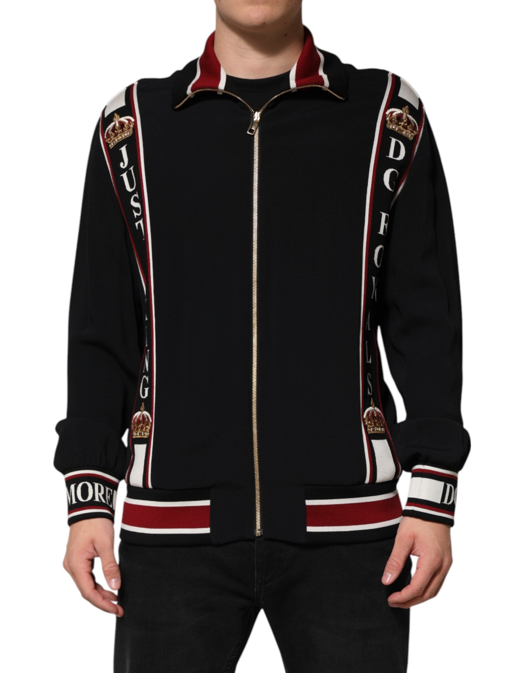 Dolce & Gabbana Black DG King Full-Zip Sweatshirt