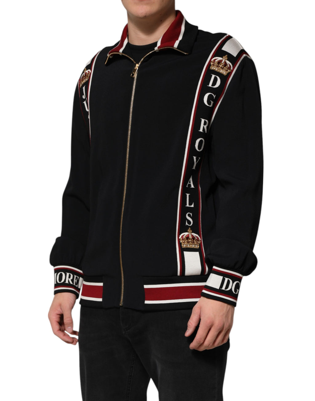 Dolce & Gabbana Black DG King Full-Zip Sweatshirt