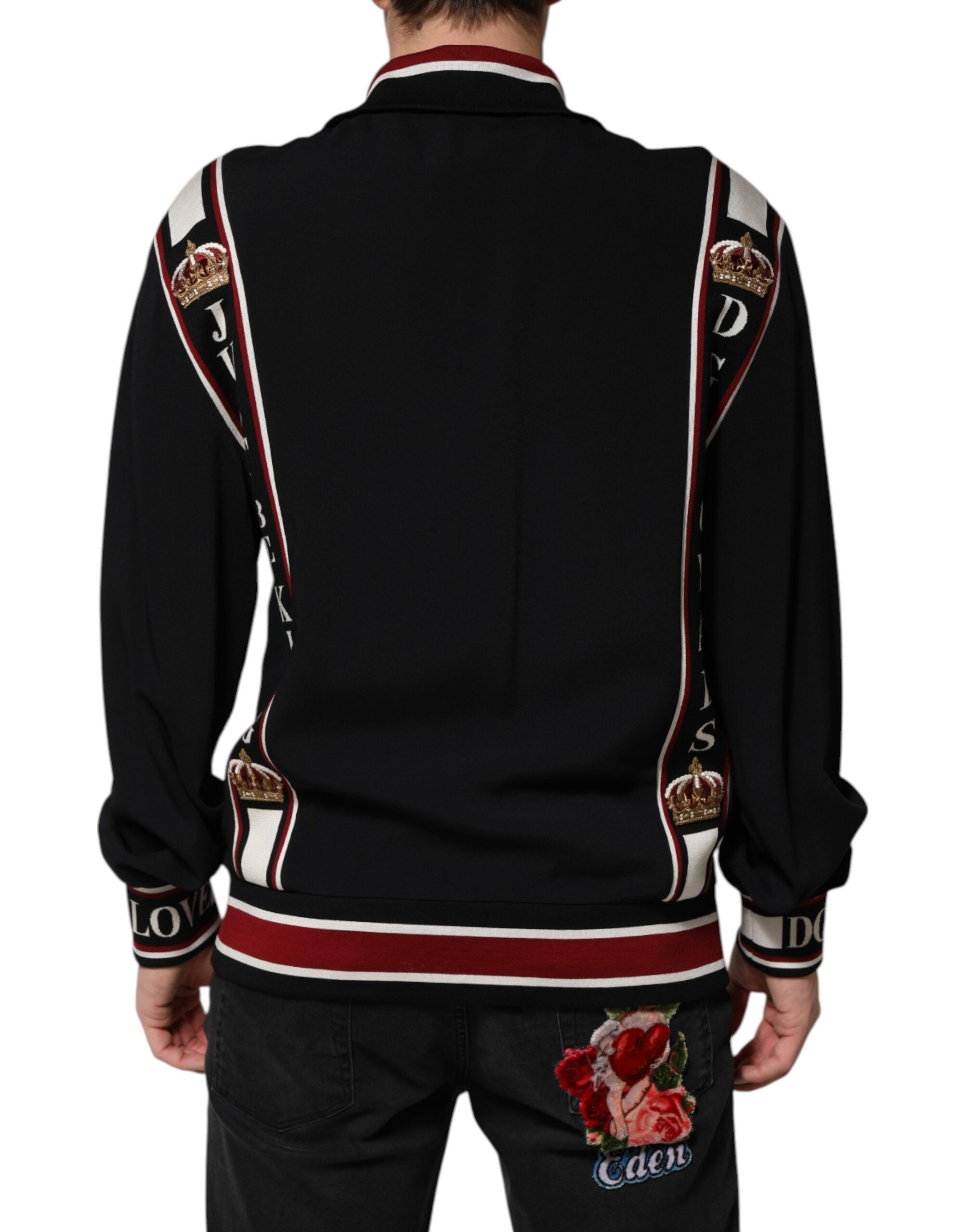 Dolce & Gabbana Black DG King Full-Zip Sweatshirt