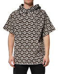 Dolce & Gabbana Brown White DG Logo Short Hoodie