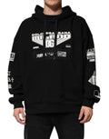 Dolce & Gabbana Black DG Milano Logo Print Cotton Hoodie