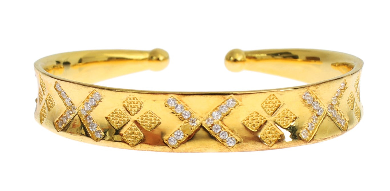 Nialaya CZ Gold Sterling 925 Silber Armspange