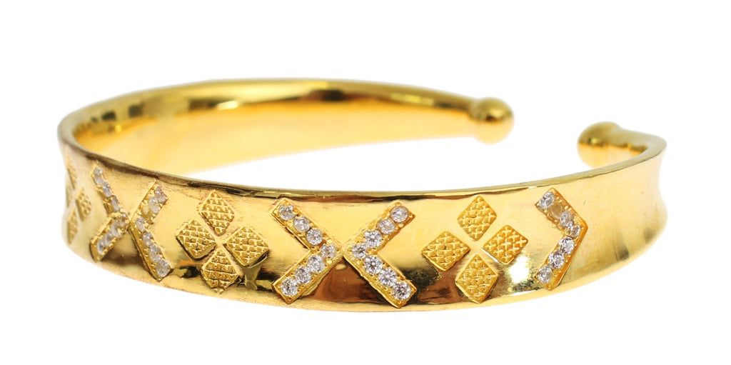 Nialaya CZ Gold Sterling 925 Silber Armspange