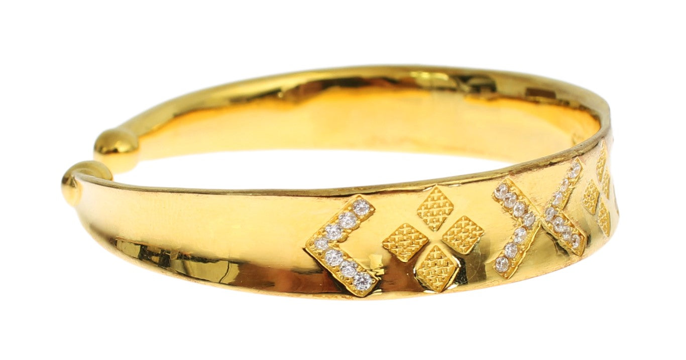 Nialaya CZ Gold Sterling 925 Silber Armspange
