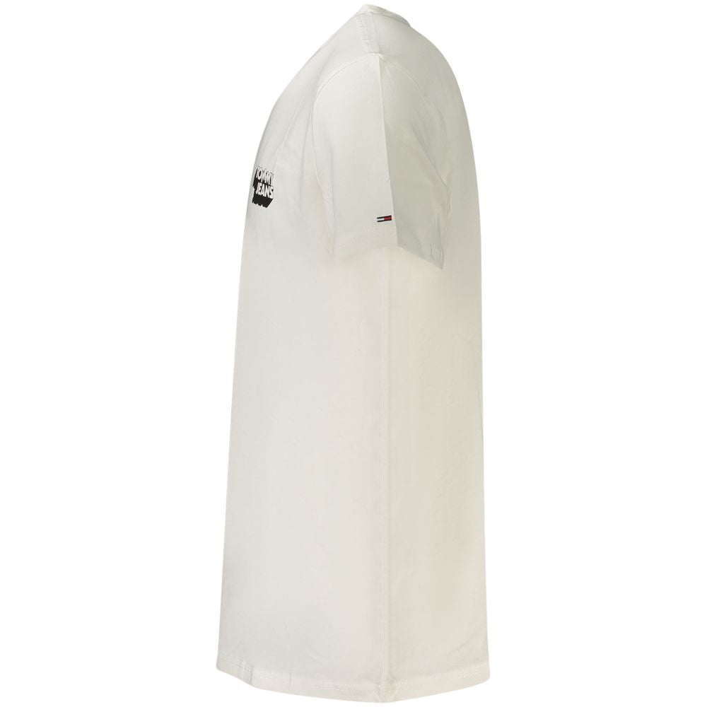 Tommy Hilfiger Bianco Baumwoll-T-Shirt für Herren