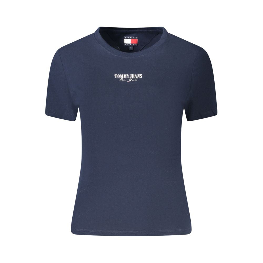 Tommy Hilfiger Blaues Baumwoll-T-Shirt für Damen