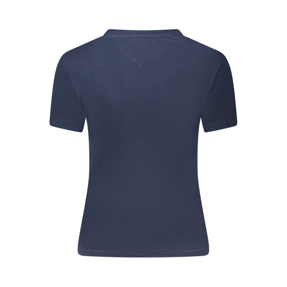 Tommy Hilfiger Blaues Baumwoll-T-Shirt für Damen