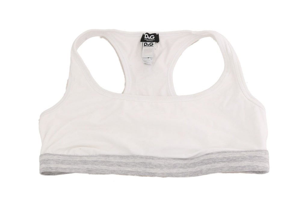 Dolce & Gabbana Weißer Baumwoll-Sport-Stretch-BH Unterwäsche
