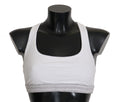 Dolce & Gabbana Weißer Baumwoll-Sport-Stretch-BH Unterwäsche