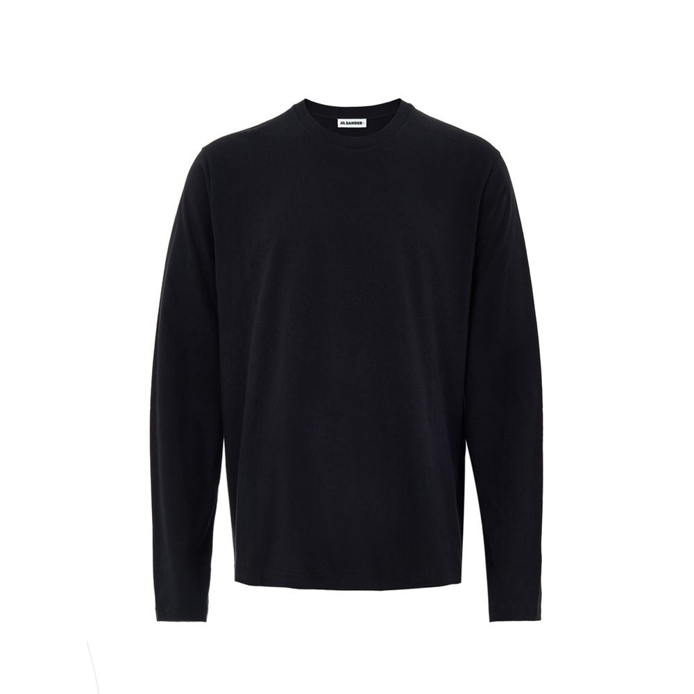 Jil Sander Long Black Cotton Dress