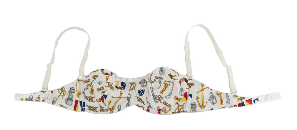Dolce & Gabbana Weiße Balconcino Seemannsunterwäsche mit Druck