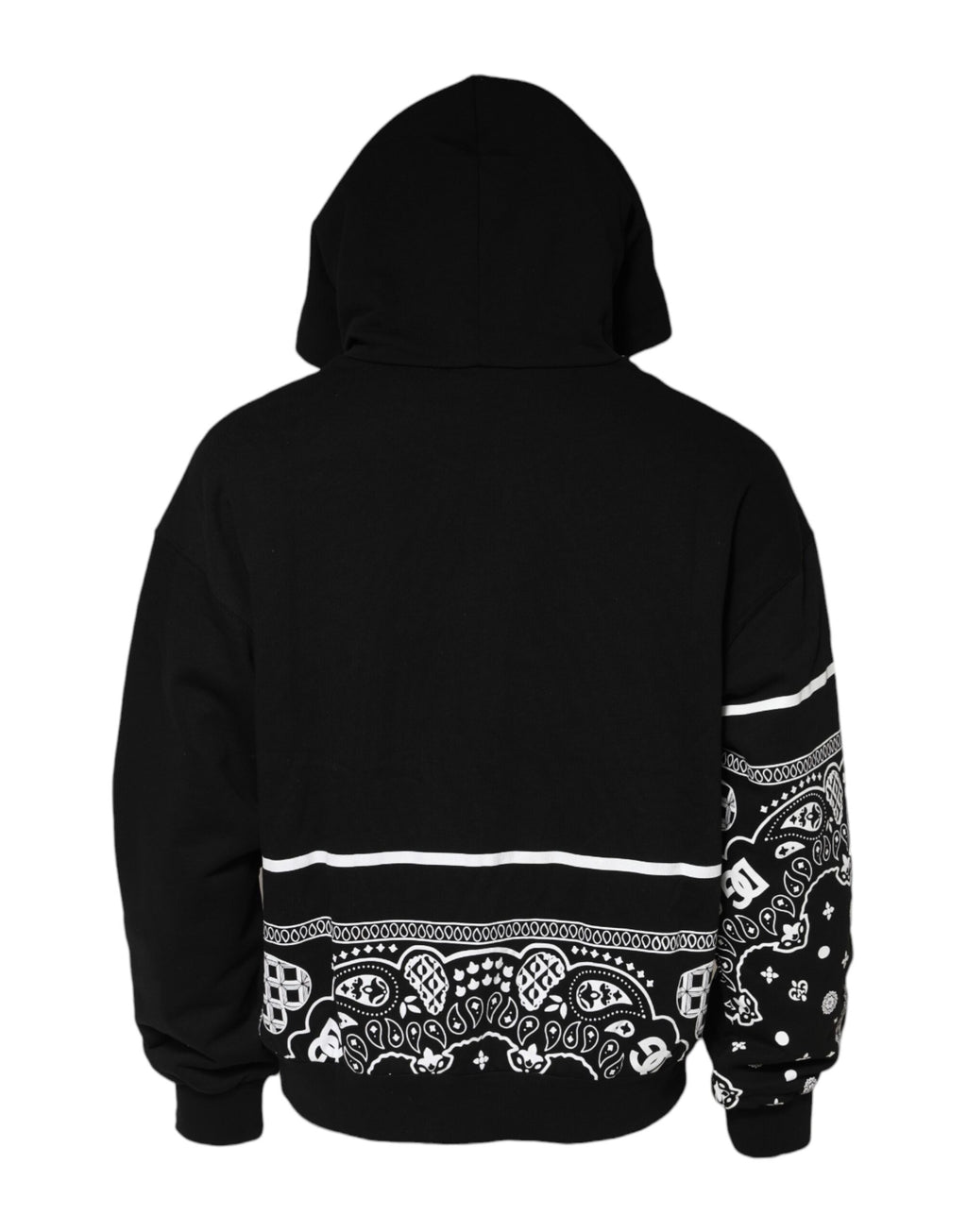 Dolce & Gabbana Men's Black Bandana Hoodie Pullover