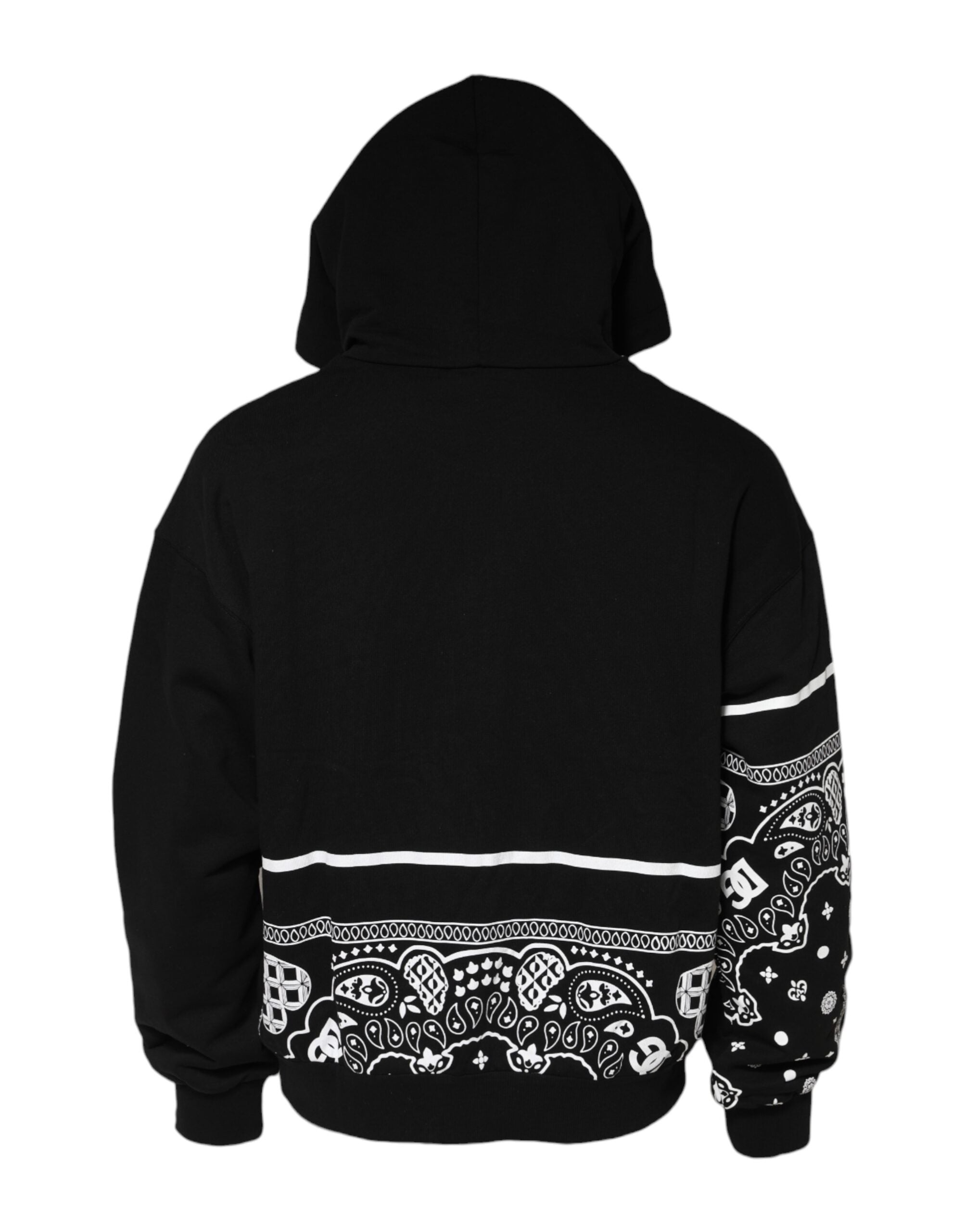 Dolce & Gabbana Men's Black Bandana Hoodie Pullover