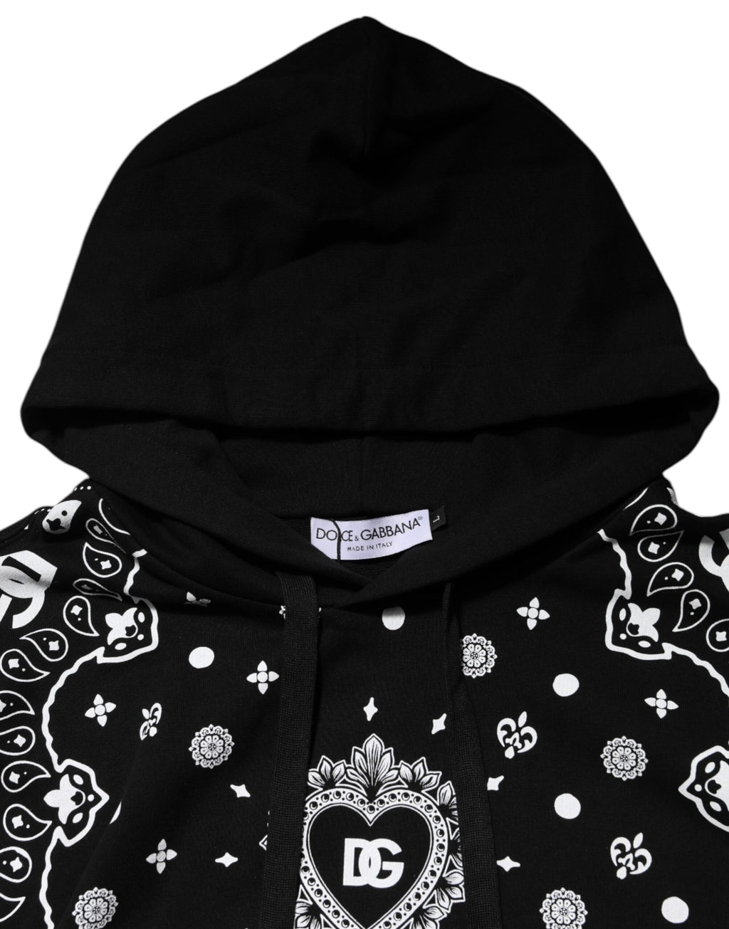 Dolce & Gabbana Men's Black Bandana Hoodie Pullover