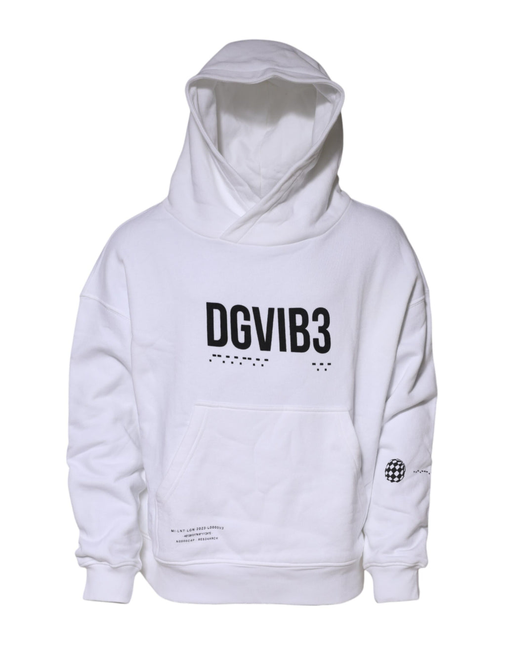Dolce & Gabbana Weißes DG Vib3 Herren Sweatshirt mit Kapuze Pullover