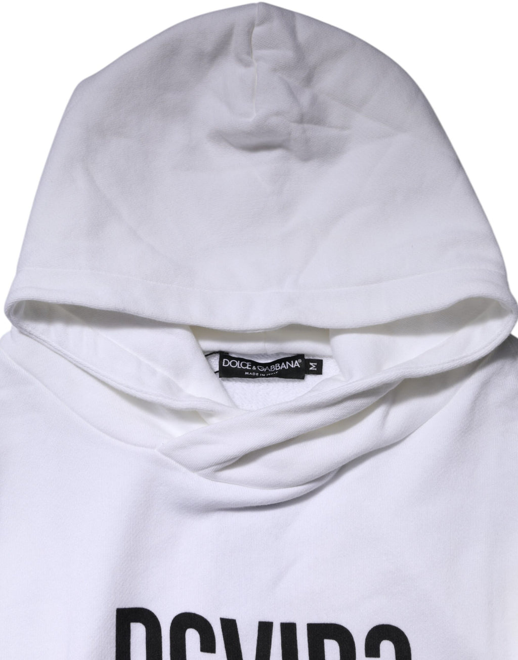 Dolce & Gabbana Weißes DG Vib3 Herren Sweatshirt mit Kapuze Pullover