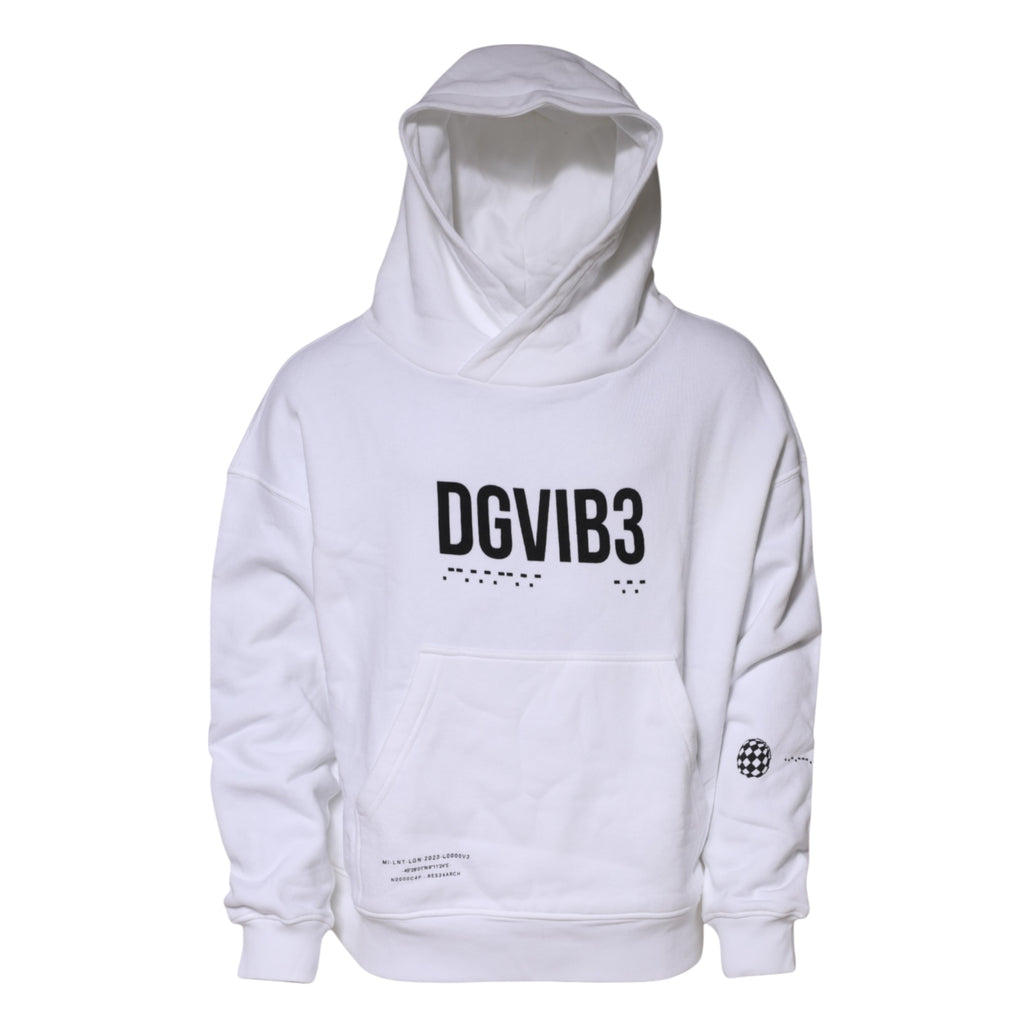 Dolce & Gabbana Weißes DG Vib3 Herren Sweatshirt mit Kapuze Pullover