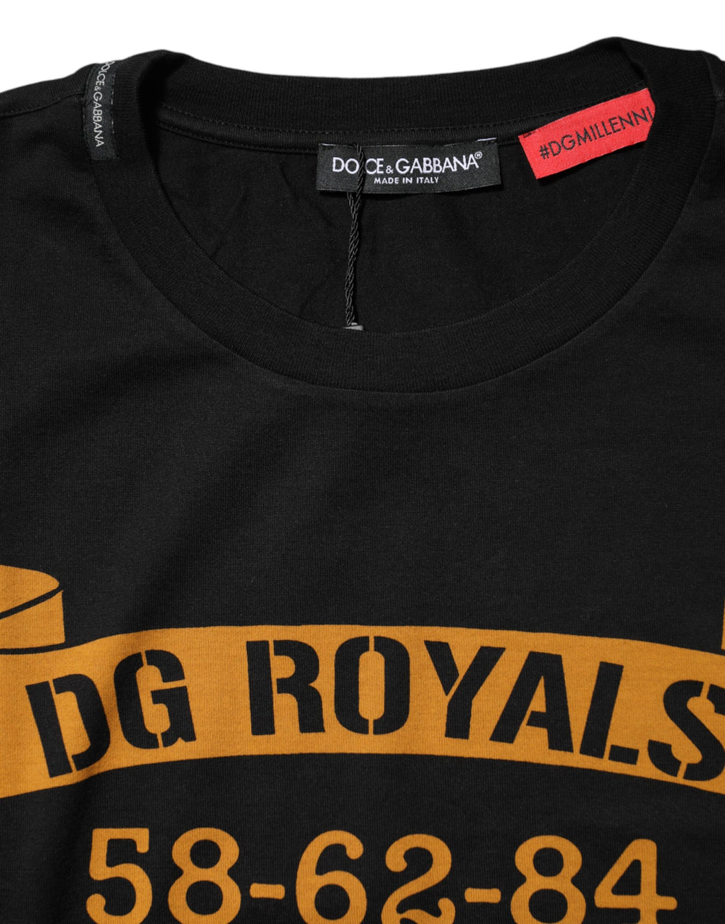 Dolce & Gabbana Black DG Royals Cotton Crewneck T-Shirt