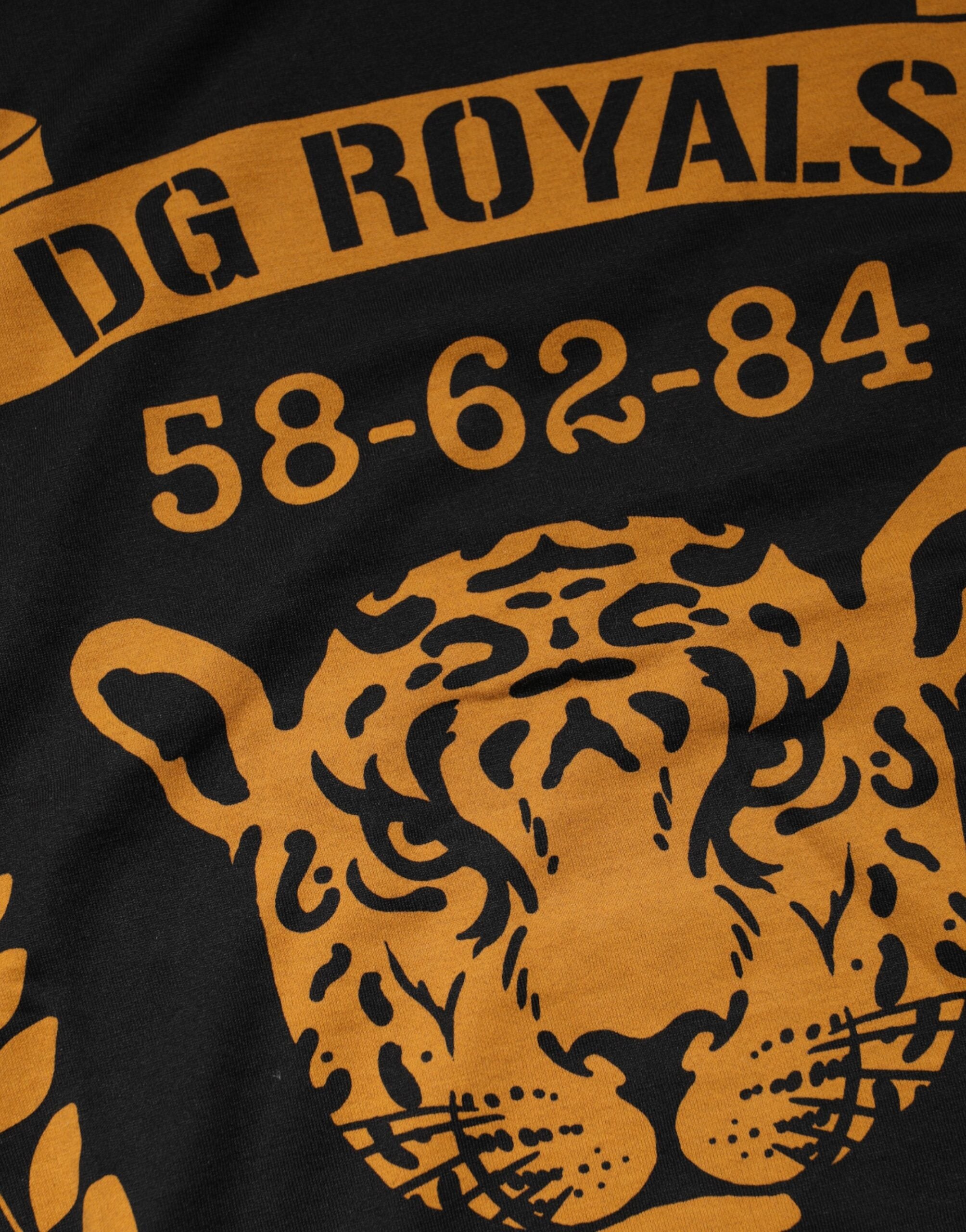 Dolce & Gabbana Black DG Royals Cotton Crewneck T-Shirt