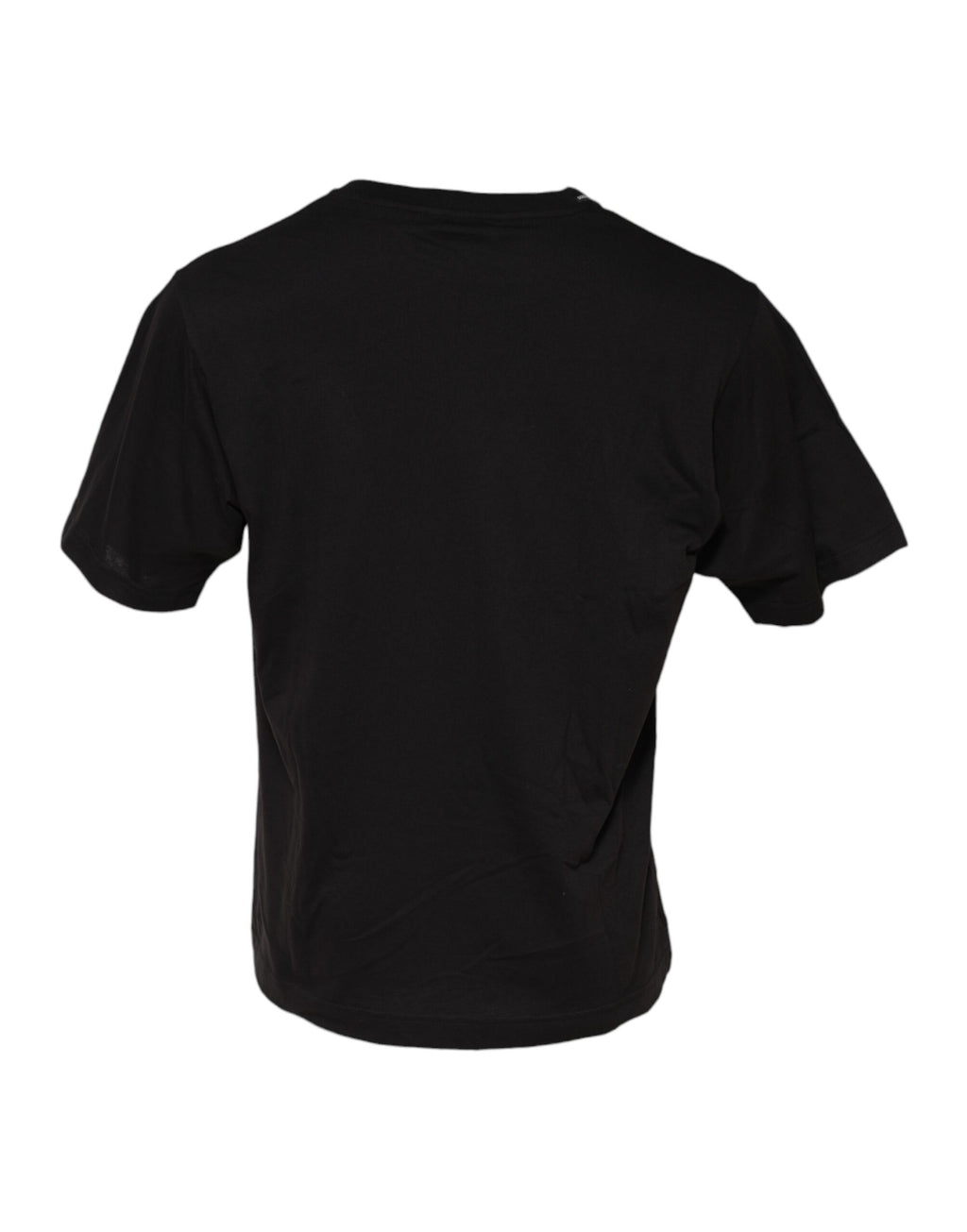 Dolce & Gabbana Black Cotton Minimalist Crewneck T-Shirt
