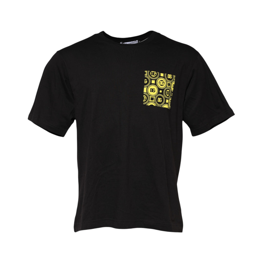 Dolce & Gabbana Black Cotton Minimalist Crewneck T-Shirt