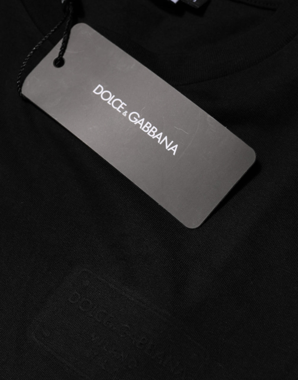 Dolce & Gabbana Black Cotton Crew-Neck Short-Sleeve T-Shirt