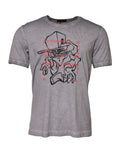 Dolce & Gabbana Grey Cotton Graphic Print Crew Neck T-Shirt
