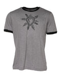 Dolce & Gabbana Grey Sacred Heart Cotton Crew Neck T-Shirt