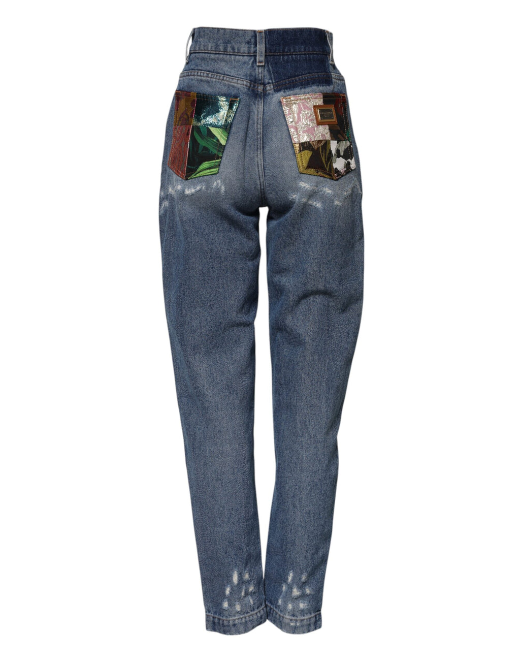 Dolce & Gabbana Blue AMBER High-Waist Ripped Denim Jeans