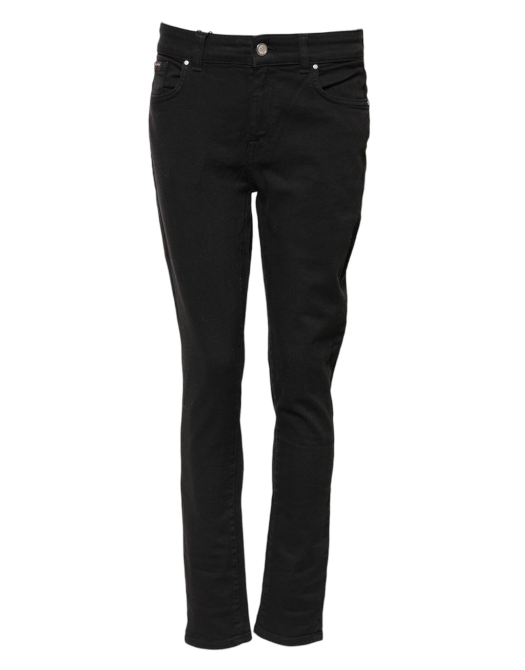 Dolce & Gabbana Black Mid-Rise Cotton Skinny Denim Jeans