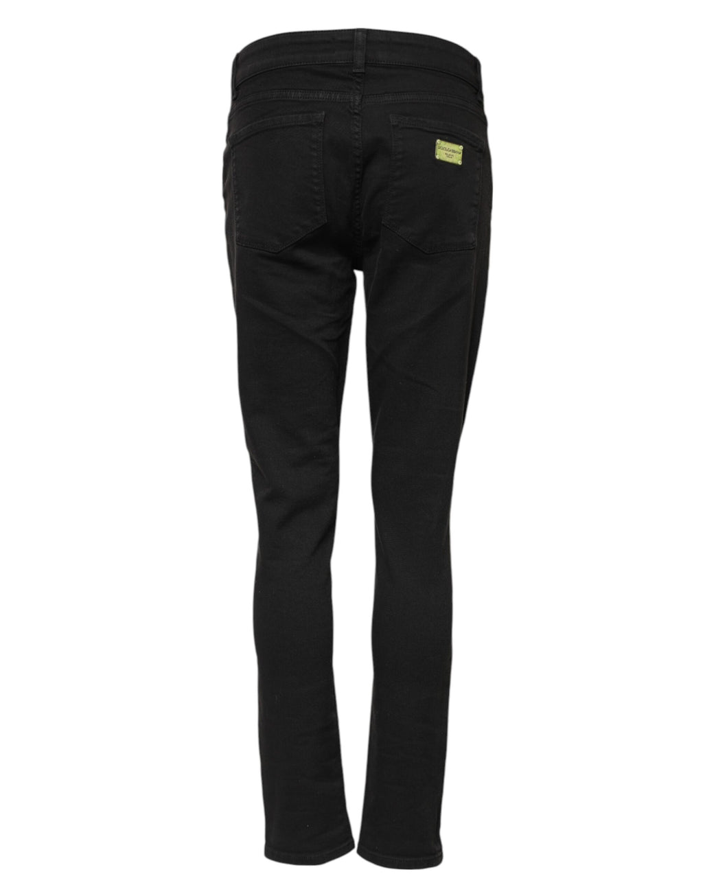 Dolce & Gabbana Black Mid-Rise Cotton Skinny Denim Jeans
