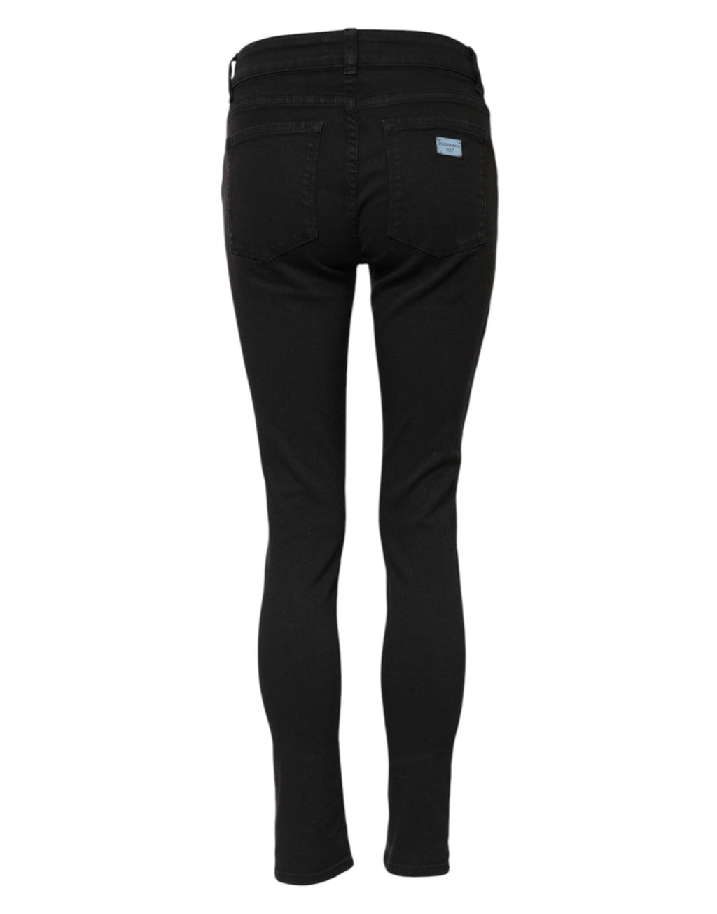 Dolce & Gabbana Black Mid-Rise Cotton Skinny Denim Jeans