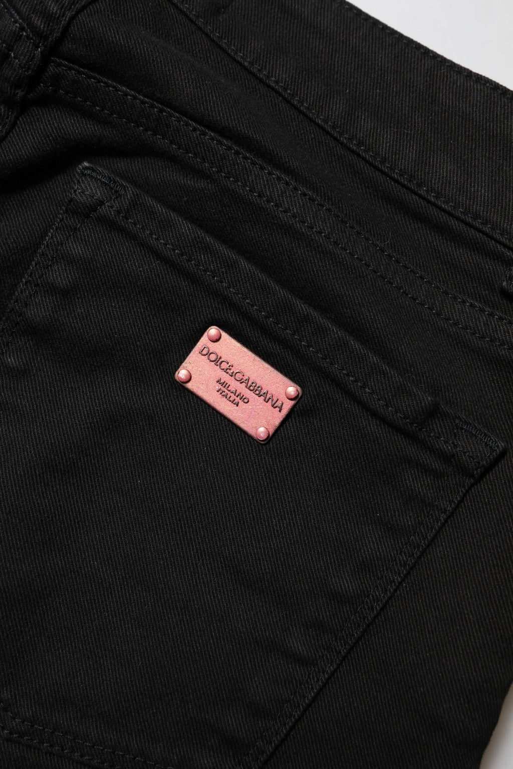 Dolce & Gabbana Black Mid-Rise Cotton Skinny Denim Jeans