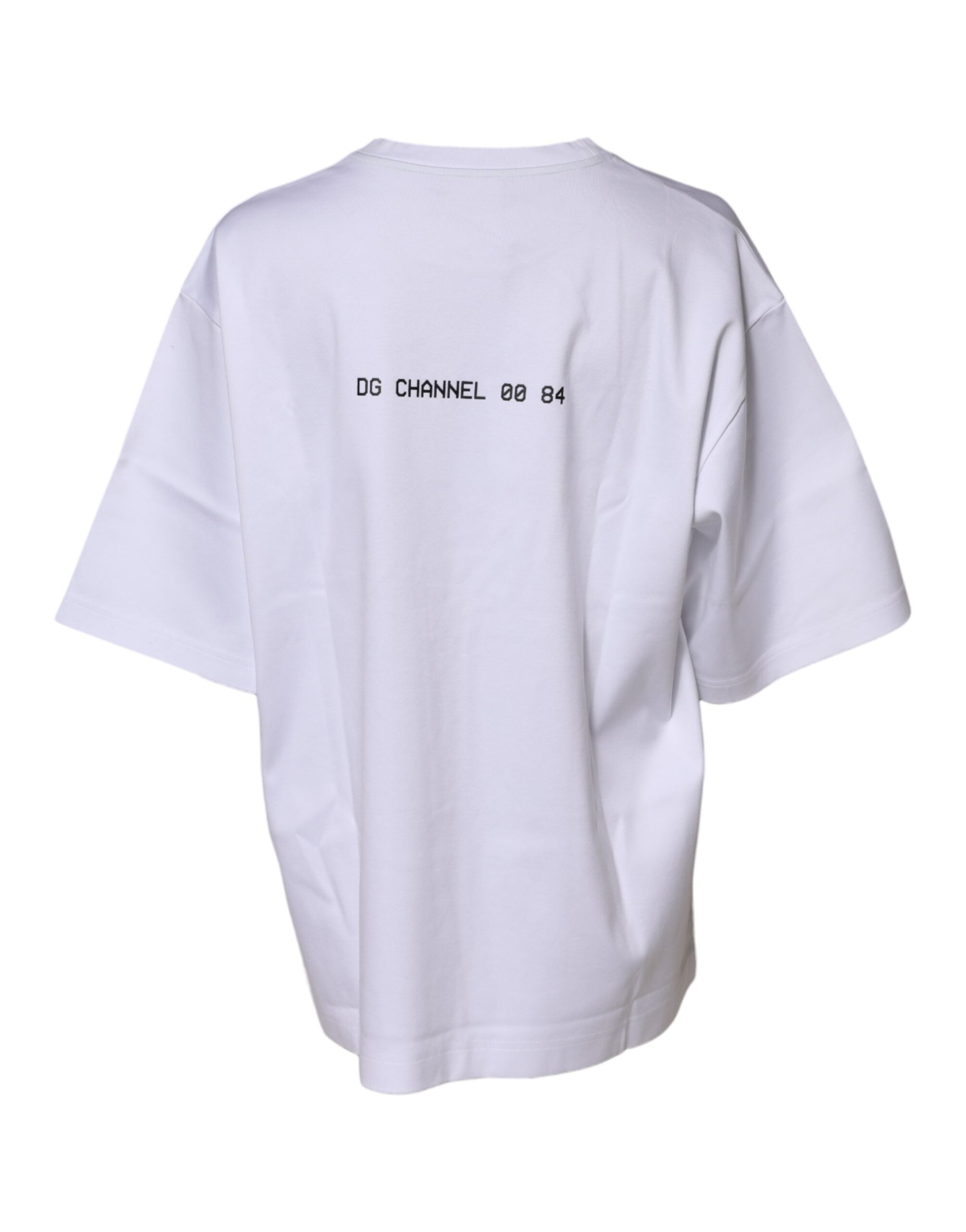 Dolce & Gabbana White Cotton Short Sleeve Printed T-Shirt