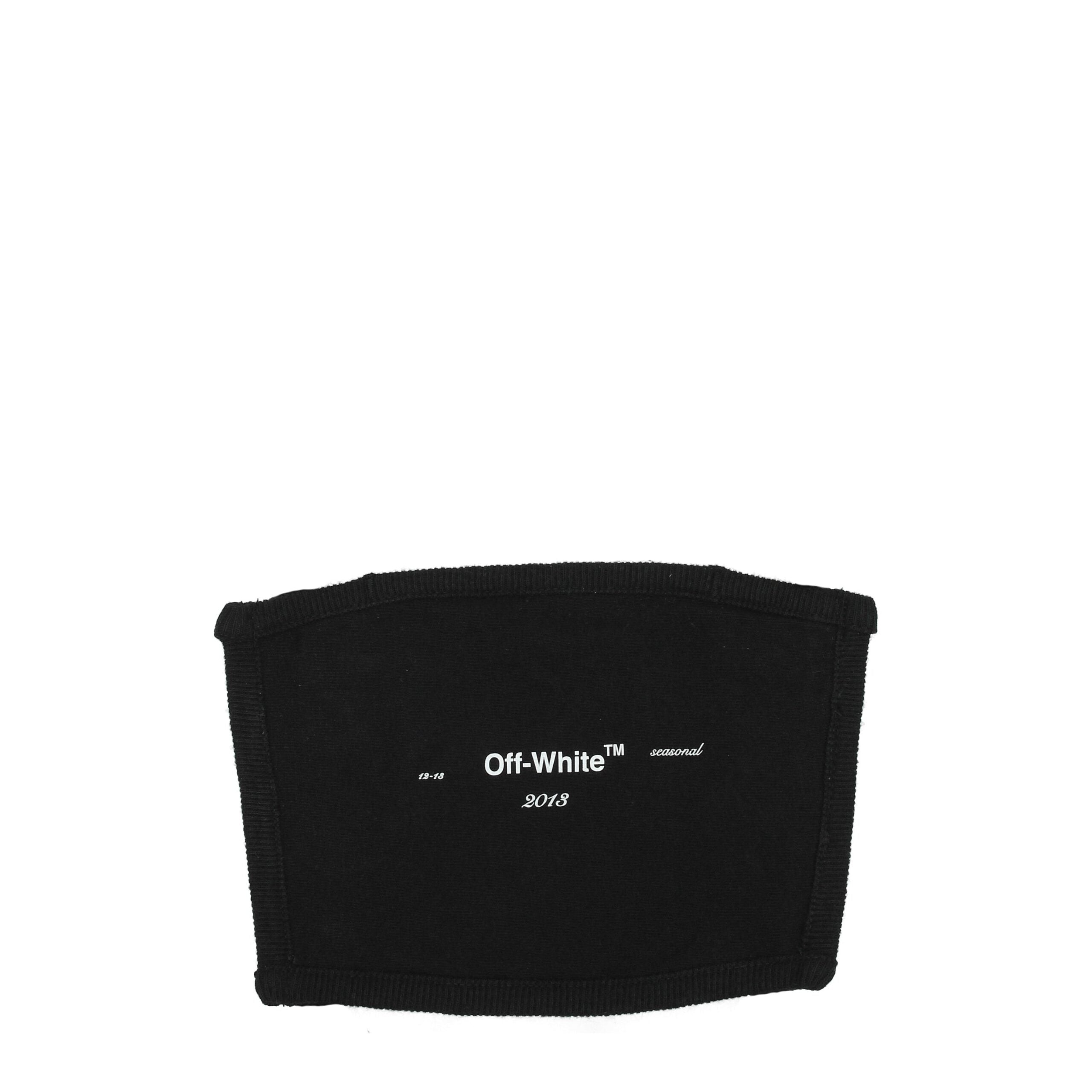 Off-White Baumwollmaske in Schwarz
