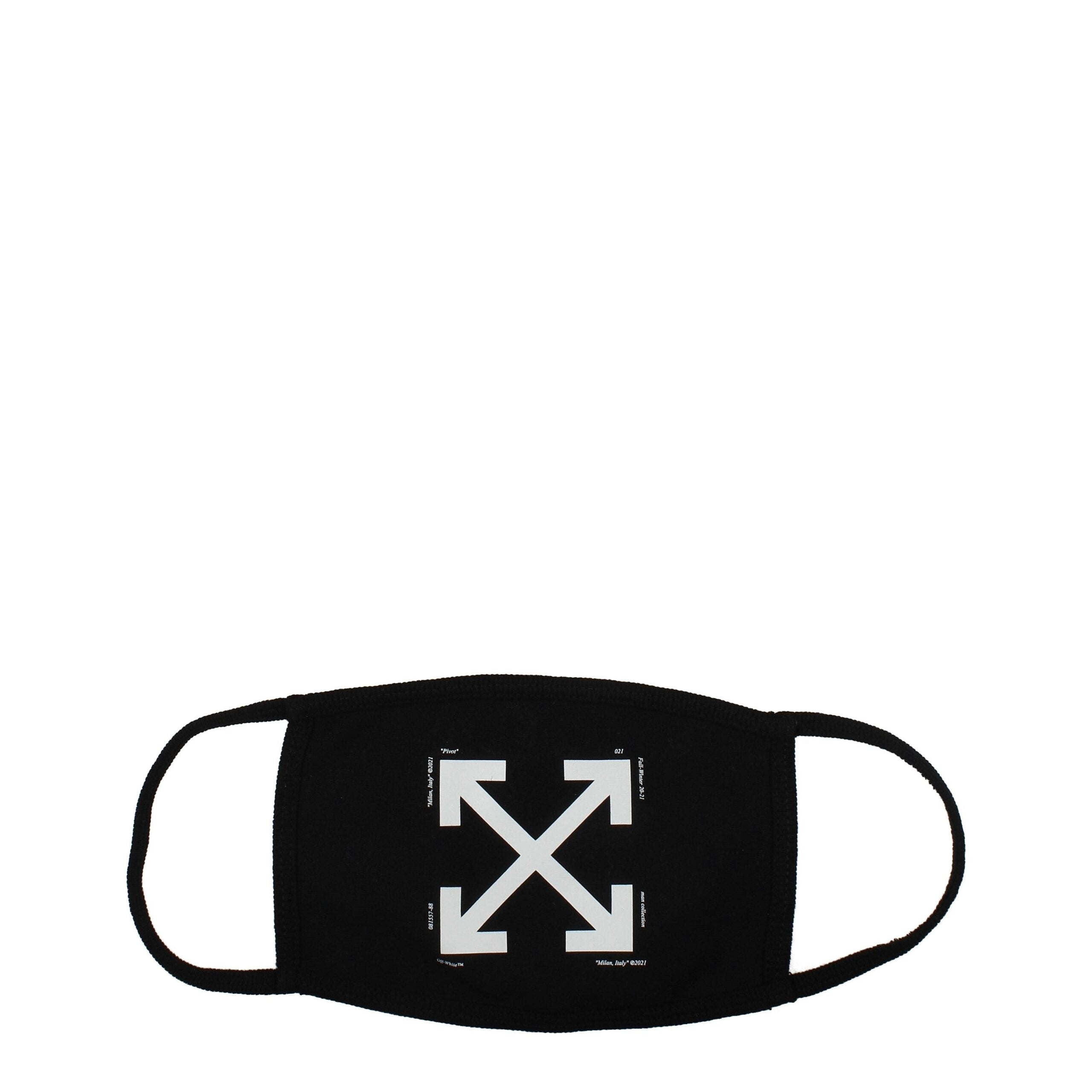 Off-White Baumwoll-Gesichtsmaske in Schwarz