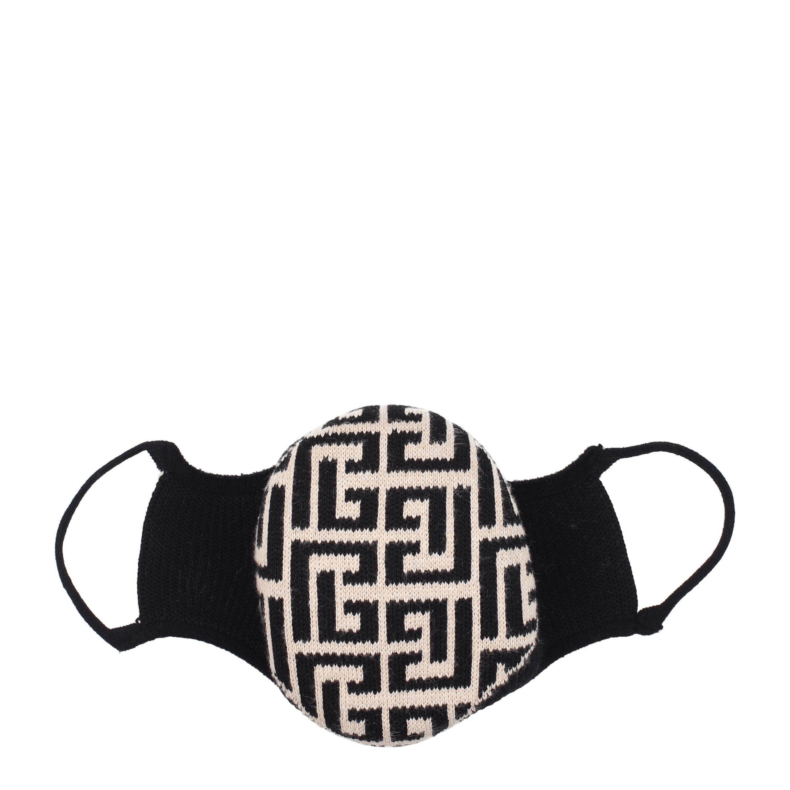 Balmain Beige Cotton Mask