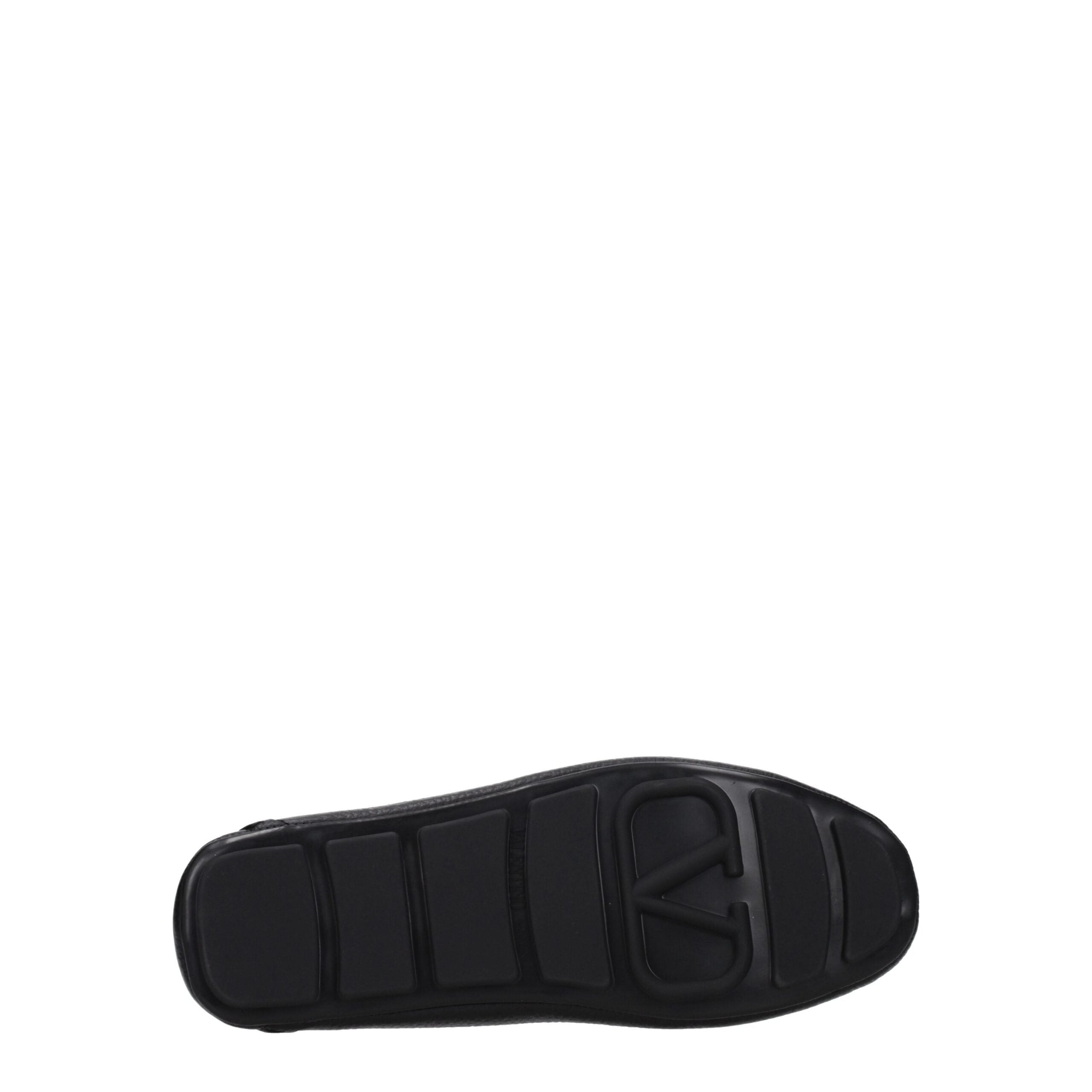Valentino Garavani Black Leather Slippers