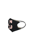 Off-White Cotton Mask in Black