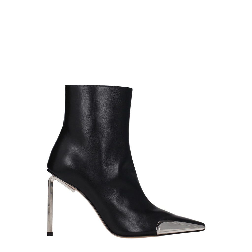 Off-White Schwarze Lederstiefeletten