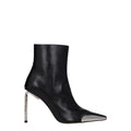 Off-White Schwarze Lederstiefeletten
