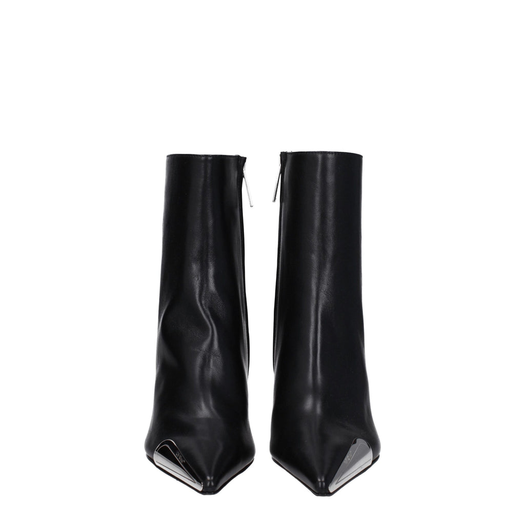 Off-White Schwarze Lederstiefeletten