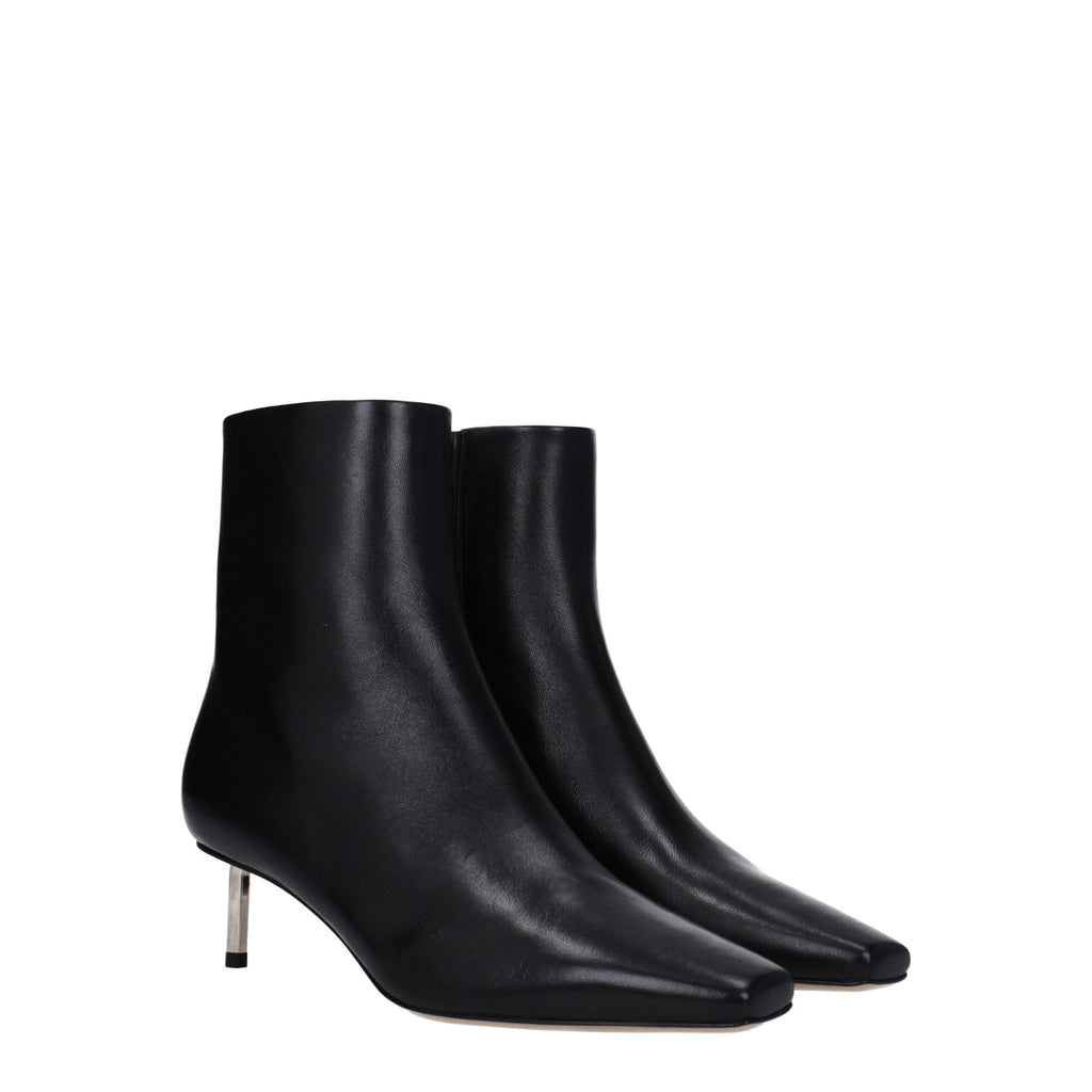 Off-White Schwarze Lederstiefeletten